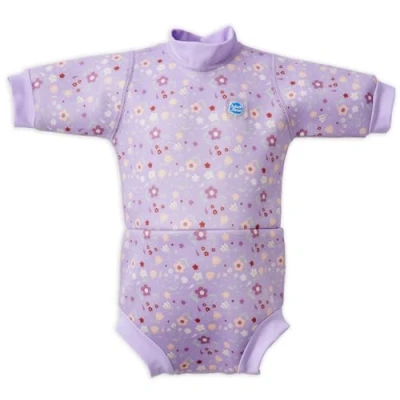 Abbildung von Splash About Unisex Baby Happy Wetsuit and Toddler Swim Nappy, Lilac Spring, 3 8 Monate