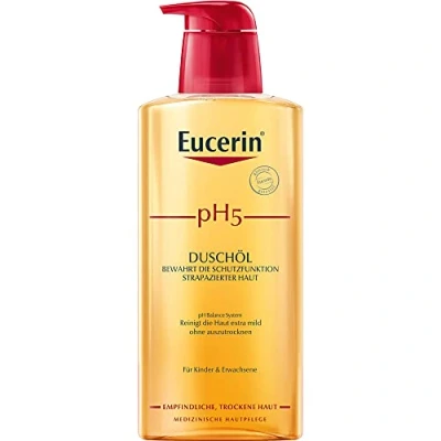 Abbildung von Eucerin pH5 Duschgel bewahrt die Schutzfunktion strapazierter Haut, 400 ml Gel