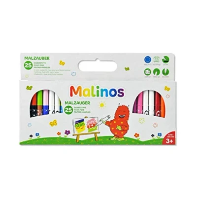 Abbildung von MALINOS 300029 Malzauber 25 Stifte, noch mehr Spaß im Kinderzimmer oder beim Kindergeburtstag, 25er Set Zauberstifte