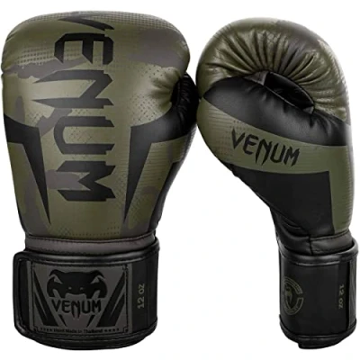 Abbildung von Venum Elite Boxing Gloves Boxhandschuhe, Khaki camo, 8 Oz