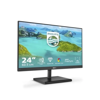 Abbildung von Philips 245E1S 24 Zoll QHD Monitor (2560x1440, 75 Hz, VGA, HDMI, DisplayPort) schwarz