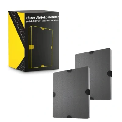 Abbildung von KF3TEC® Aktivkohlefilter ähnlich DKF12 1 bzw. 6228731, passend für Miele Dunstabzugshauben DA269 4 / DA279 DA390 DA420 28996265D (2er Pack)