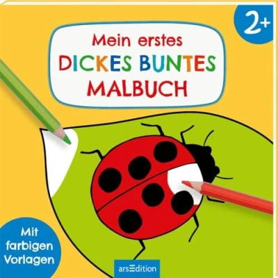 Abbildung von Mein Erstes dickes buntes Malbuch ab 2: mit farbigen Vorlagen Ausmalen einfachen Motiven