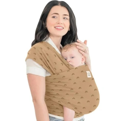 Abbildung von KeaBabies Babytrage Ab Geburt Atmungsaktive Babytragetücher, Neugeborene Geburt, Babytuch Tragetuch Baby Neugeborene, Kleinkind Handfreie Babytrage, Babywickel Träger (Rainbow)