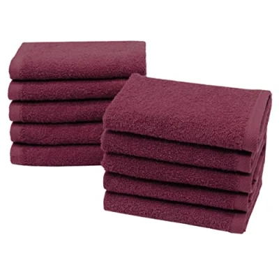 Abbildung von ZOLLNER 10er Set Seiftücher weiche und saugstarke Waschlappen waschbar bis 95C Baumwolle 30x30 cm in brombeer