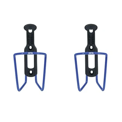 Abbildung von ZEFAL Pack Alu Plast 124 Doppelpack Fahrradflaschenhalter Aluminium Flaschenhalter für alle Arten von Fahrrädern leicht und robust Blau