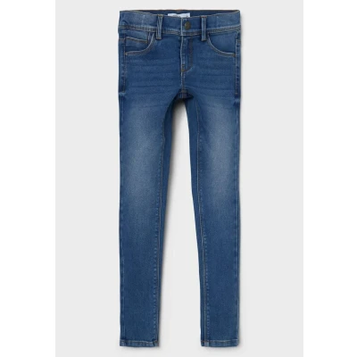 Abbildung von Name it Nkfpolly Dnmtax PANT Jeans Skinny Fit für Kinder, Größe: 104, Medium blue denim