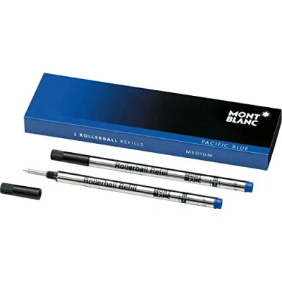 Abbildung von Montblanc Tintenroller Minen Royal Blue 105159 Blaue Ersatzmine Roller Ball und Fineliner Größe M 2 x Refill Rollerball
