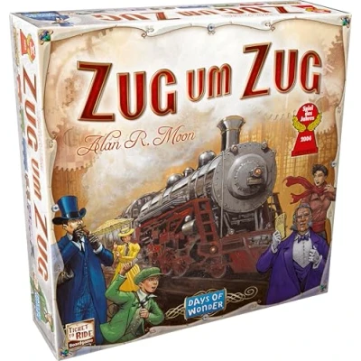 Abbildung von Days of Wonder, UNBOX NOW, Zug um Zug, Grundspiel, Familienspiel, Spiel des Jahres 2004, 2 5 Spieler, Ab 8+ Jahren, 45+ Minuten, Deutsch
