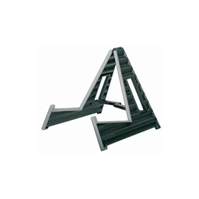 Abbildung von K&amp;M 17591 A Gitarrenständer Wave 10 Schwarz Ständer für akustische Gitarren aus Kunststoff 29 cm Höhe, verstellbar