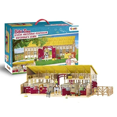 Abbildung von CRAZE Bibi und Tina Figuren Martinshof Spielset Pferdestall , Spielzeug Reiterhof mit Pferden, Spielfiguren Zubehör Bauernhof 32732