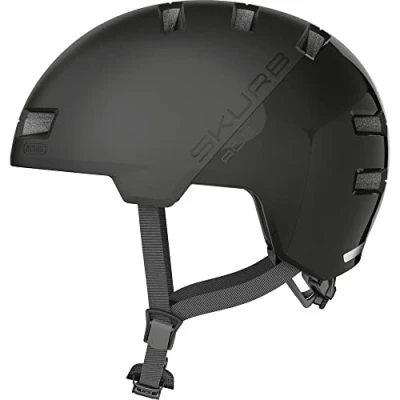 Abbildung von ABUS Stadthelm Skurb ACE Stylischer Fahrradhelm im Alltag, beim Skaten, BMX Fahren oder Longboarden Schwarz, Größe S