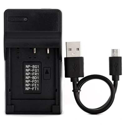 Abbildung von NP BG1 USB Ladegerät für Sony Cyber Shot DSC H50 H55 H70 H90 HX30V HX5V HX7V HX9V W150 W290 W230 W220 W200 W300 W50 W90 Kamera und Mehr