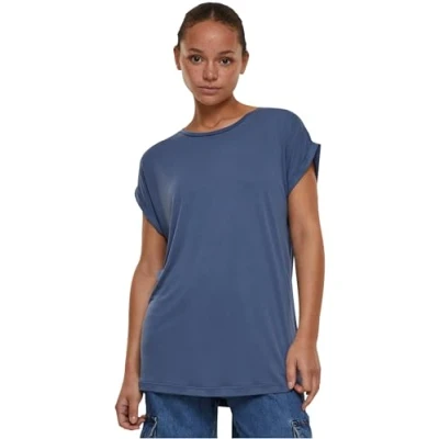 Abbildung von Urban Classics Damen T Shirt Ladies Modal Extended Shoulder Tee, lang geschnittenes Shirt, erhältlich in vielen Farbvarianten, Größen XS 5XL