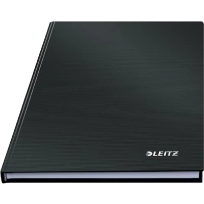 Abbildung von Leitz A5 Notizbuch, 80 Blatt, Hardcover, Karierte Seiten, Solid, Schwarz, 46660095