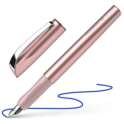 Abbildung von Schneider 168609 Ceod Shiny Füller (Rechts und Linkshänder, M Feder, inkl. Tintenpatrone königsblau) powder pink