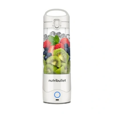 Abbildung von nutribullet Stabmixer, 475ml BPA frei, Tragbarer Mixer, Multifunktionsmixer, USB C Ladegerät, über 15 Mixzyklen, Weiß, NBP003W