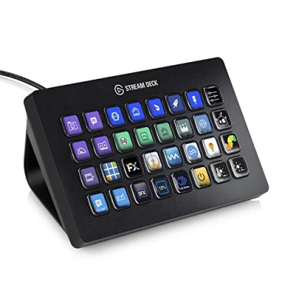 Abbildung von Elgato Stream Deck XL erweiterter Studio Controller, 32 Makrotasten, auslösen von Aktion in Apps und Software wie OBS, Twitch, YouTube anderen, für Mac PC