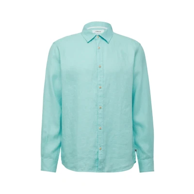 Abbildung von s.Oliver Regular FIT Langarm Hemd, Herren, Größe: 3XL, Ozeangrün