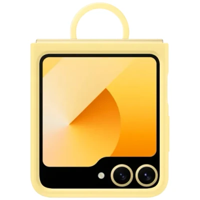 Abbildung von Samsung Silikon Back Cover mit Ring Gelb Galaxy Z Flip 6