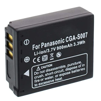 Abbildung von Ersatz Akku kompatibel mit Panasonic CGA S007, DMW BCD10 für Lumix DMC TZ5, TZ11, TZ15, TZ50