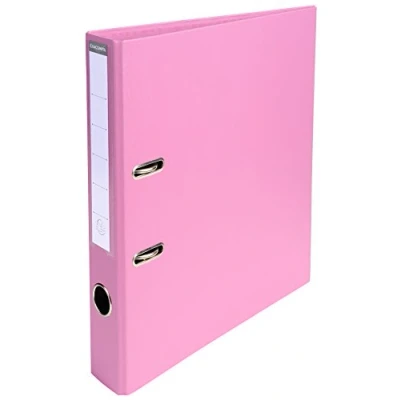 Abbildung von Exacompta 53555E Premium PP Ordner Prem&#039;Touch. 5 cm schmal DIN A4 Kunststoffbezug außen Papierbezug innen Rückenschild austauschbar Ringordner Aktenordner Briefordner Plastikordner rosa