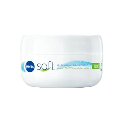 Abbildung von NIVEA Soft erfrischende Feuchtigkeitscreme (100 ml), leichte Creme mit Vitamin E und 100% natürlichem Jojoba Öl, schnell einziehende Hautcreme für fühlbar entspannte Haut