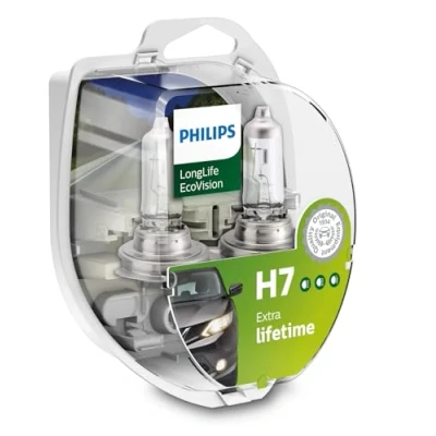 Abbildung von Philips 12972LLECOS2 LongLife EcoVision H7 Scheinwerferlampe, 2 er Kit Twin box