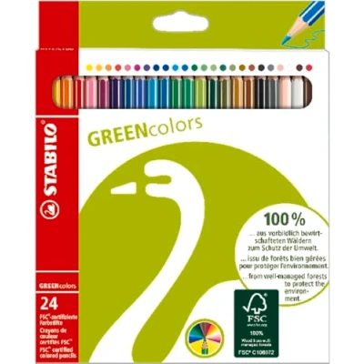 Abbildung von Umweltfreundlicher Buntstift STABILO GREENcolors 24er Pack mit 24 verschiedenen Farben