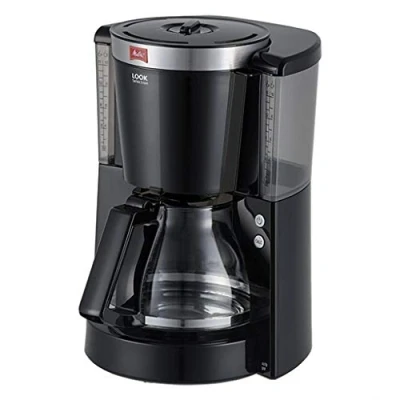 Abbildung von Melitta Look IV Selection Filterkaffeemaschine mit Glaskanne Tropfstopp 10 Tassen Schwarz (1011 04)