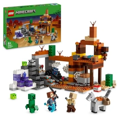 Abbildung von Lego Minecraft Die Mine in den Badlands, Bergbau Spielzeug zum Videospiel, Set für Jungen und Mädchen ab 8 Jahren, Bauspaß mit Steinen, Abenteuerset, Geburtstagsgeschenk 21263