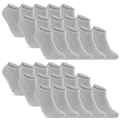 Abbildung von 10 20 30 Paar Sneaker Socken Herren Damen Schwarz Weiß Grau Baumwolle 16900 (30x 39 42)