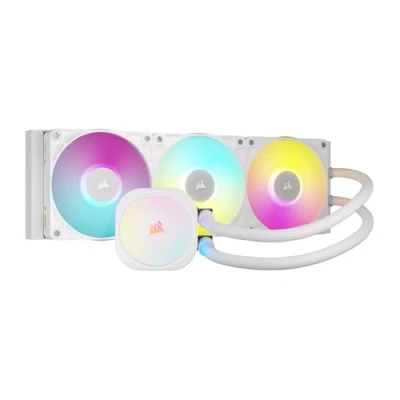 Abbildung von CORSAIR iCUE LINK Titan 360 RX RGB Flüssig CPU Kühler 360mm AIO 3X RX120 Lüfter Inklusive Geeignet Für Intel LGA 1851/1700, AMD AM5/AM4 System Hub Weiß