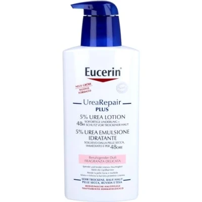 Abbildung von Eucerin UreaRepair PLUS Lotion 5% mit beruhigendem Duft 48h intensive Pflege für trockene bis sehr Haut, 400 ml Creme