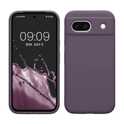 Abbildung von kwmobile Handyhülle für Google Pixel 8a Hülle, Case Hülle Silikon kabelloses Laden Helle Iris