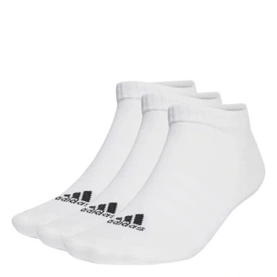 Abbildung von Adidas, Confezione Da 3 Paia Di Calzini Bassi Adidas Thin &amp; Light Sportswear, Socken, Weiß Schwarz, M, Unisex Adult