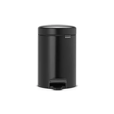 Abbildung von Brabantia 113321 Treteimer mit Inneneimer aus Kunststoff, stahl, MattSchwarz, 3Liter