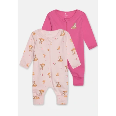 Abbildung von Name it Nbfnightsuit ZIP Bambi 2 PACK Pyjama für Kinder, Größe: 50, Ibis rose