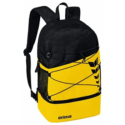 Abbildung von Erima Unisex Six Wings Rucksack mit Bodenfach, gelb/schwarz, 1