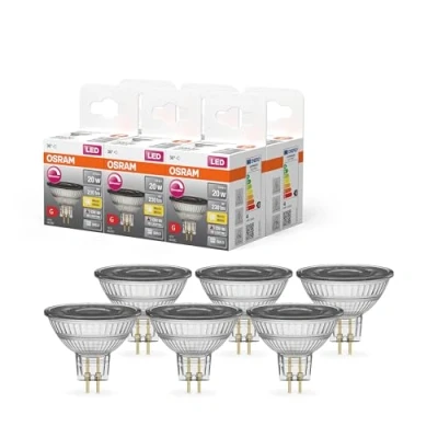 Abbildung von OSRAM Superstar Reflektorlampe für GU5.3 Sockel, klares Glas ,Warmweiß (2700K), 230 Lumen, Ersatz herkömmliche 20W Leuchtmittel, dimmbar, 6 er Pack
