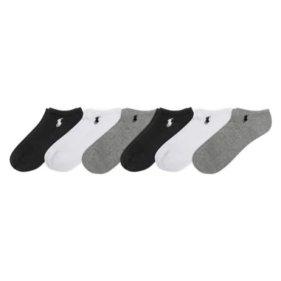 Abbildung von POLO RALPH LAUREN Damen Performance Cotton Socks 6 Pair Pack Breathable Mesh &amp; Sport Cushioning Kissen Low Cut, Grau, Sortiert, 36.5 43 EU