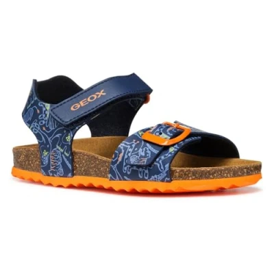 Abbildung von Geox Ghita BOY Riemensandalette navy/multicoloured für Kinder, Größe: 32, Navy/multi coloured Schuhe
