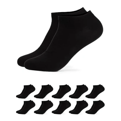 Abbildung von Occulto Herren 100% Baumwolle Sneaker Socken 10er Pack (Modell: Ingmar) Schwarz 39 42