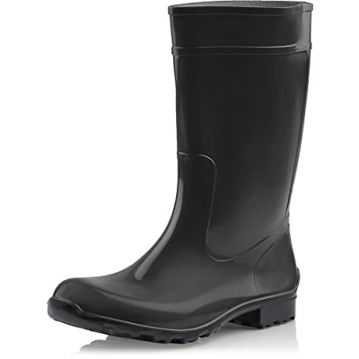 Abbildung von Ladeheid Damen Gummistiefel 100% Wasserdticht Regenstiefel LA 967 (Schwarz/Schwarz, 37 EU)