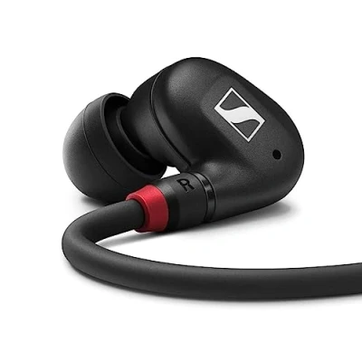 Abbildung von Sennheiser IE 100 PRO Black Dynamische In Ear Hörer Neuartiger 10mm Breitbandwandler für Präzisen Monitoring Sound 1,3m Kabell und S/M/L Silkon Adapter Enhalten Schwarz (508940)