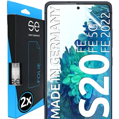 Abbildung von S.E für Samsung Galaxy S20 FE Schutzfolie 2020 / 2022 5G, 2x Folien im SET aus Deutschland, Einfache Installation, Staub/Blasenfrei, Folie, Alternative Glas