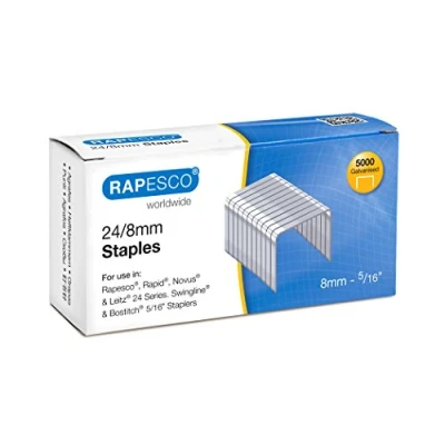 Abbildung von Rapesco S24807Z3 Typ 24/8 mm (No.16) Verzinkte Heftklammern, 5000 Stück