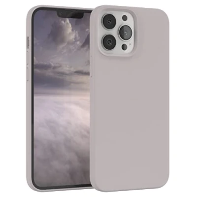 Abbildung von EAZY CASE Premium Silikon Handyhülle kompatibel mit iPhone 13 Pro Max, Slimcover Kameraschutz und Innenfutter, Silikonhülle, Schutzhülle, Bumper, Handy Case, Hülle, Softcase, Rosa Braun
