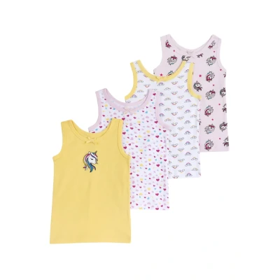 Abbildung von Chicco SET 4 Unterhemd/shirt für Kinder, Größe: 116, Yellow