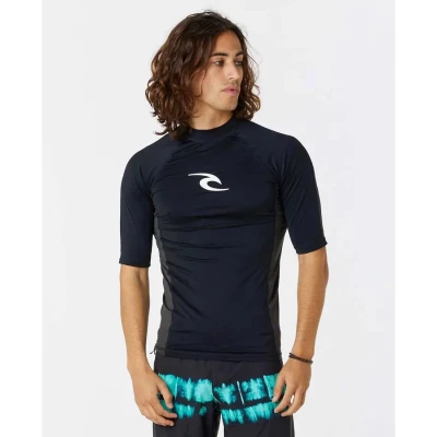 Abbildung von Rip Curl Waves PERF Tshirt print, Herren, Größe: Medium, Black